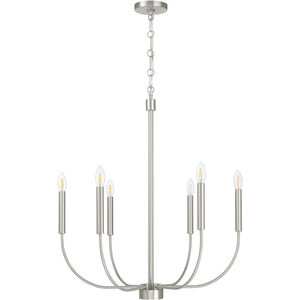 Traci 6 Light 26.38 inch Brushed Polished Nickel Chandelier Ceiling Light