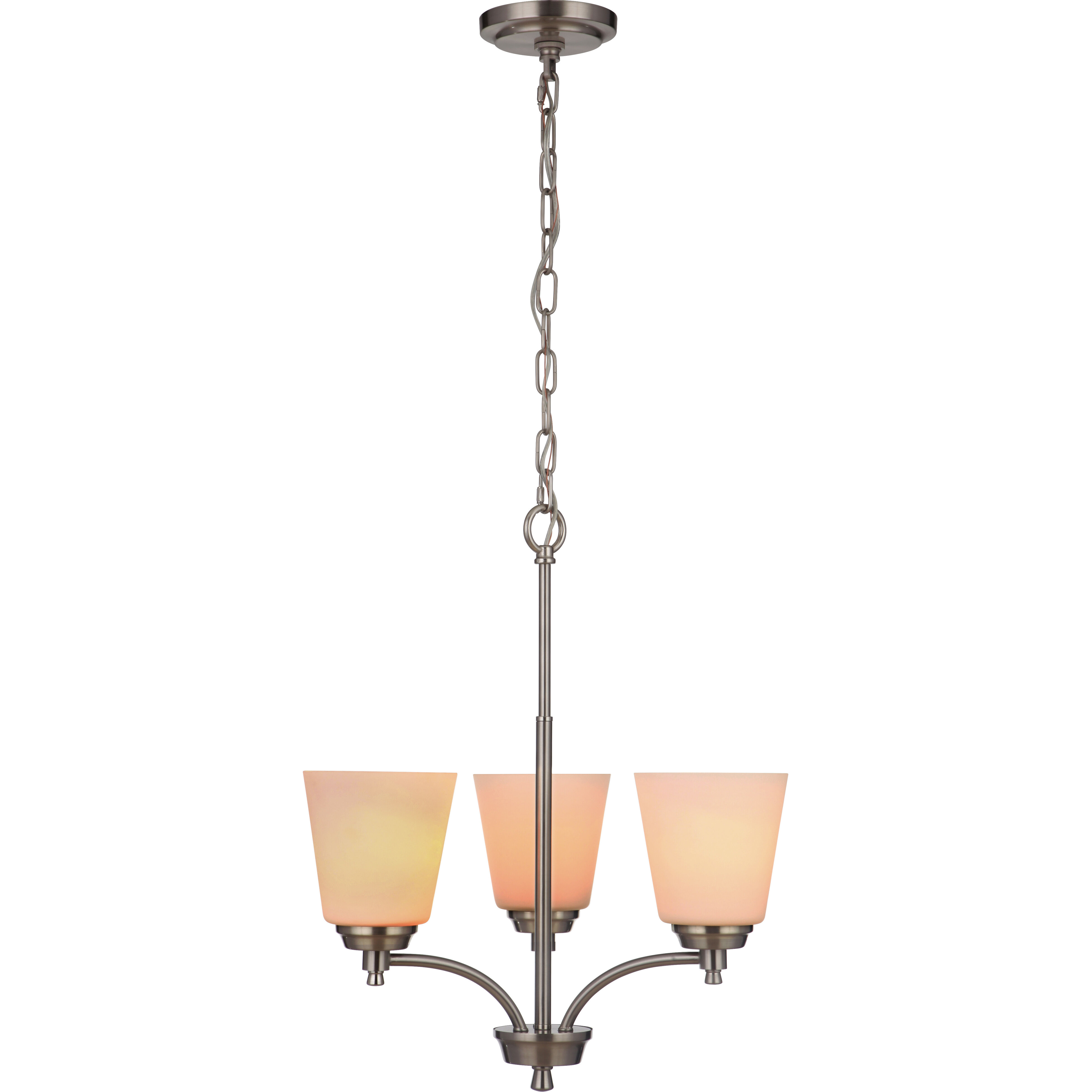 Neighborhood Tyler 3 Light 19.5 inch Brushed Polished Nickel Chandelier Ceiling Light, Neighborhood Collection