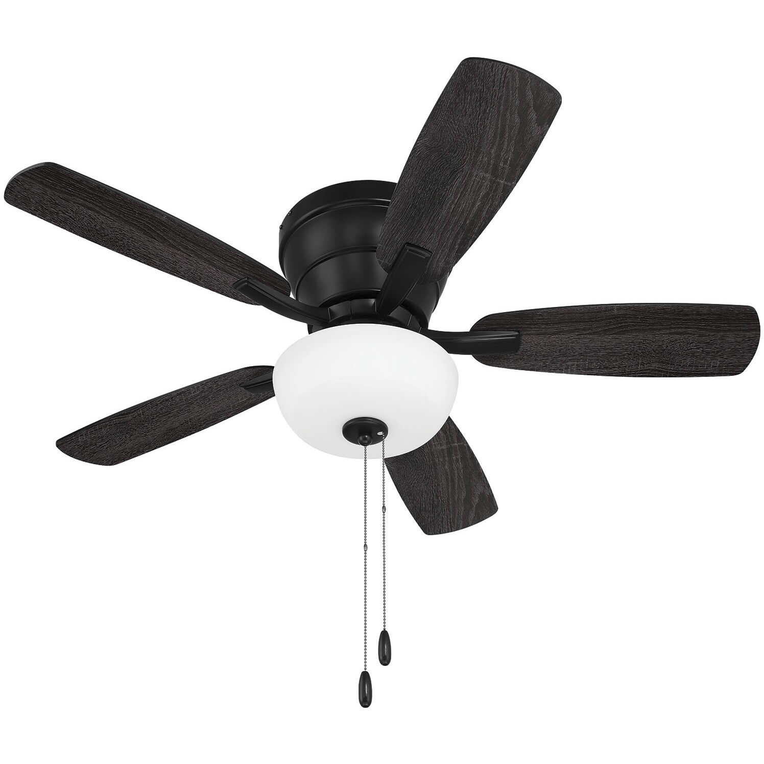 Wheeler 42 inch Flat Black with Flat Black/Greywood Blades Fan
