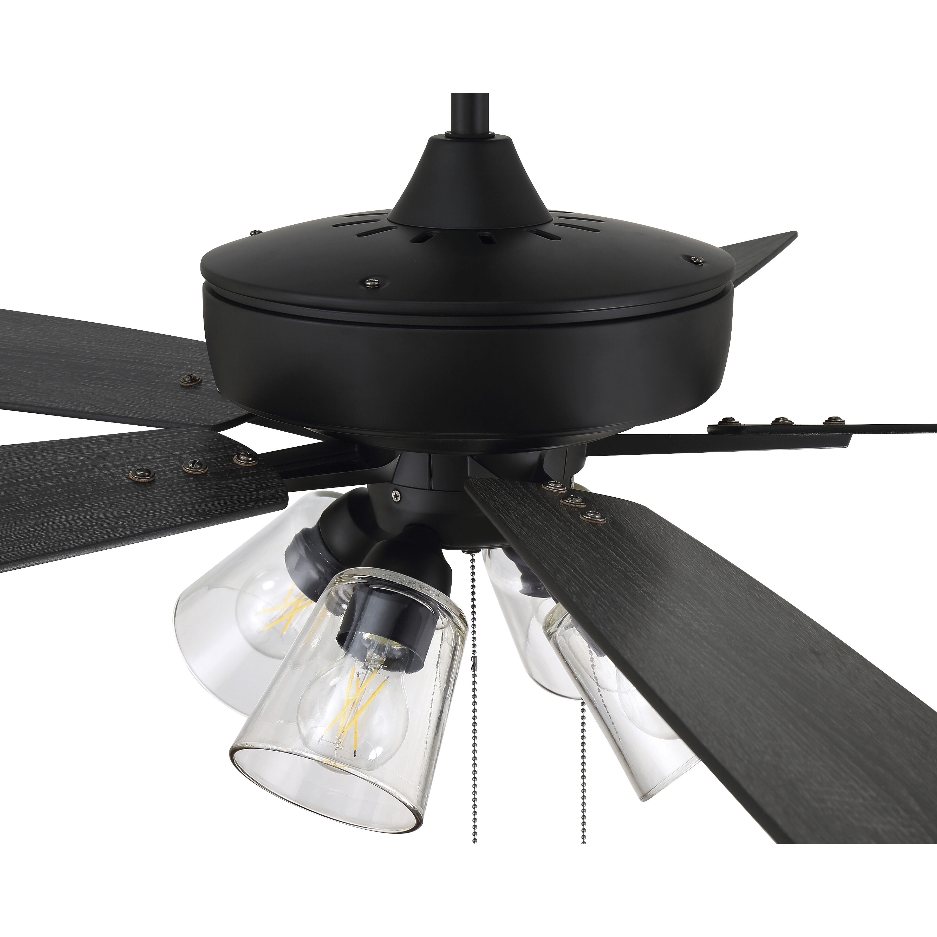 Super Pro 104 60 inch Flat Black with Flat Black/Greywood Blades Contractor Ceiling Fan