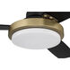 Manning 52 inch Flat Black / Satin Brass with Flat Black/Flat Black Blades Ceiling Fan in Flat Black and Satin Brass