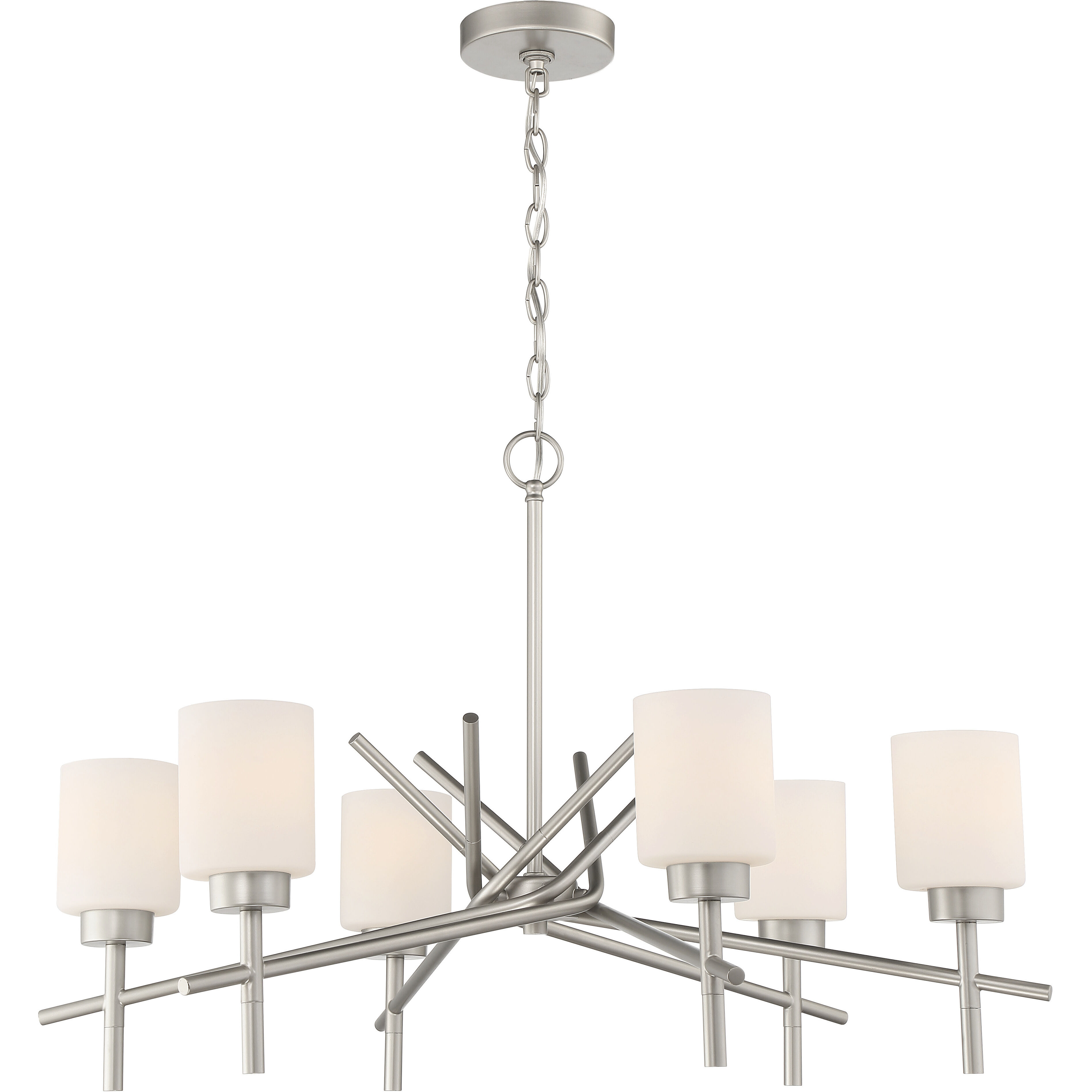 Cadence 6 Light 31.75 inch Satin Nickel Chandelier Ceiling Light