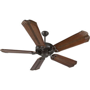 American Tradition 52 inch Aged Bronze Textured with Distressed Oak Blades Ceiling Fan With Blades Included in Light Kit Sold Separately, Premier Distressed Oak