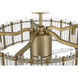 Reveal 24 inch Satin Brass with Clear Acrylic Blades Fandelier