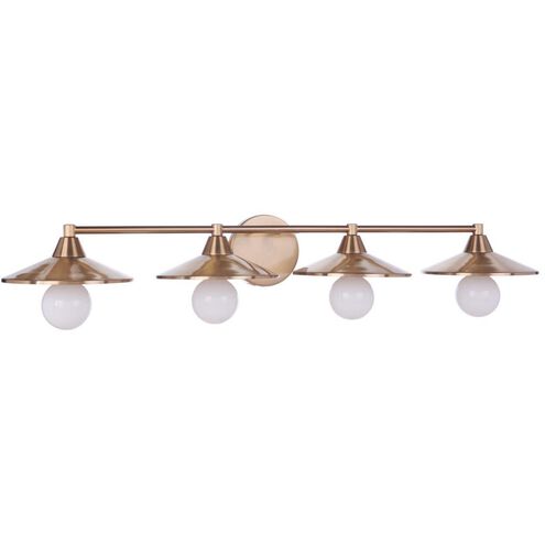 Isaac LED 36.5 inch Satin Brass Vanity Light Wall Light