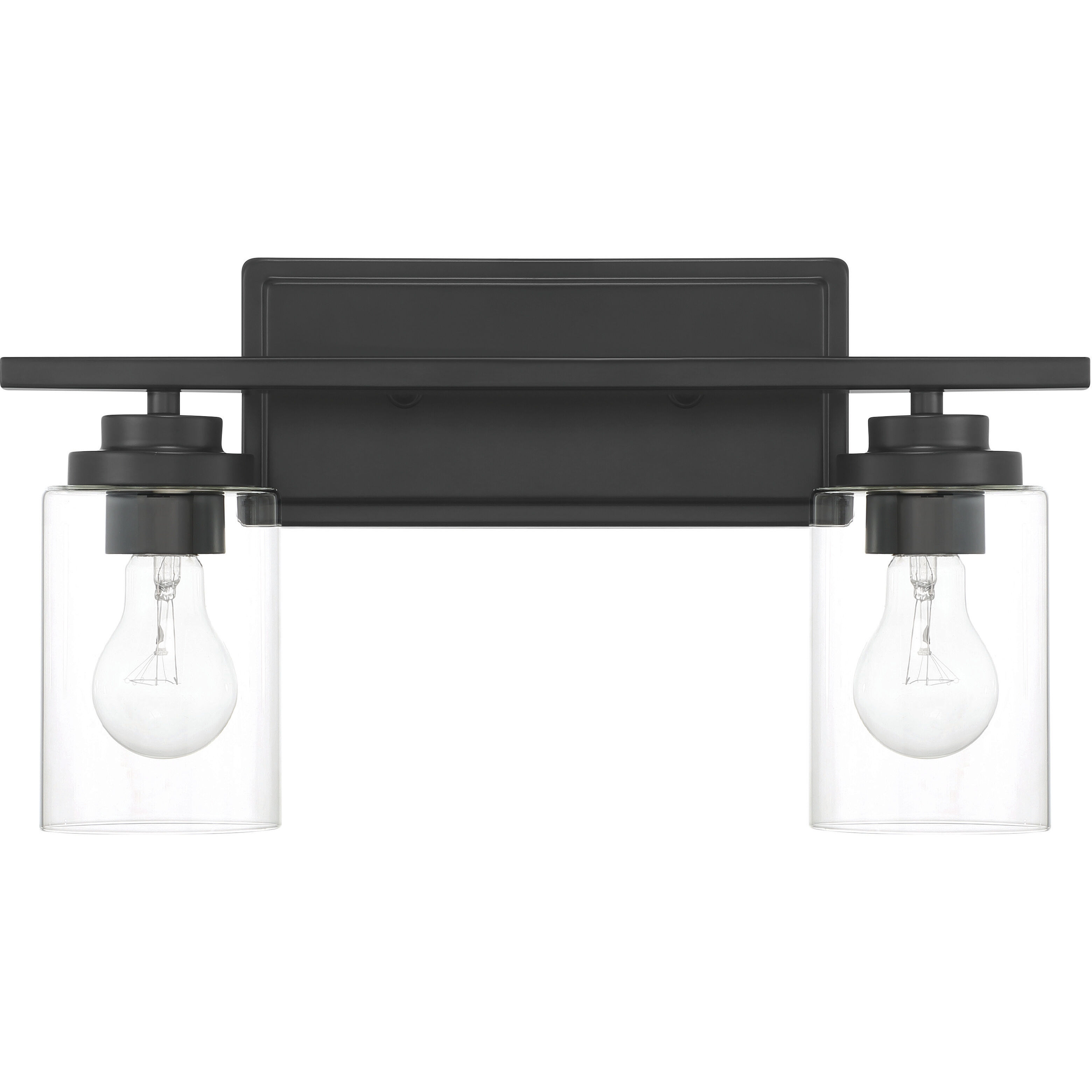 Clark 2 Light 17.38 inch Flat Black Vanity Light Wall Light