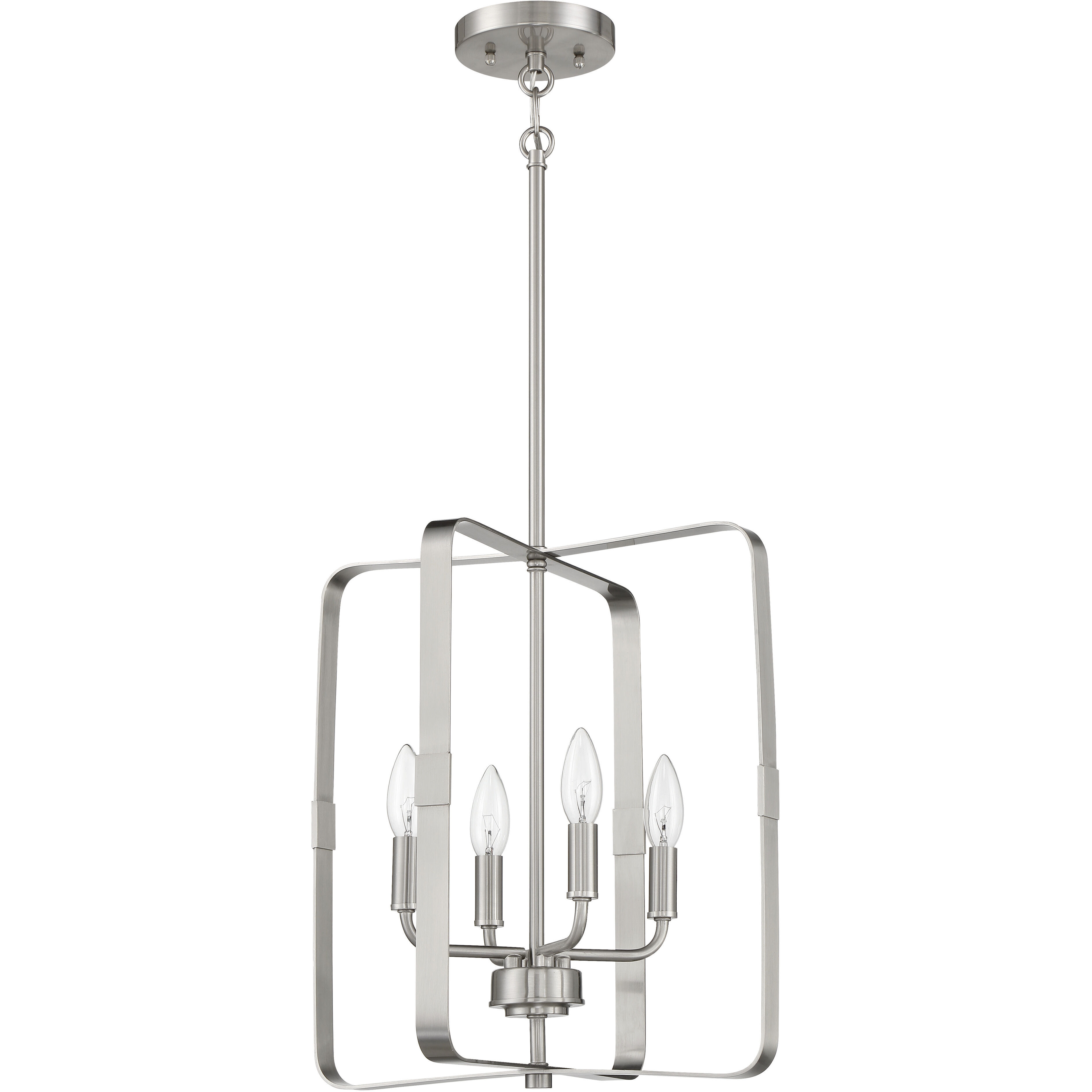Stowe 4 Light 15 inch Brushed Polished Nickel Foyer Light Ceiling Light