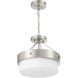 Oak Street 2 Light 13 inch Brushed Polished Nickel Convertible Semi Flush Ceiling Light