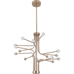 Solis LED 33 inch Satin Brass Chandelier Ceiling Light