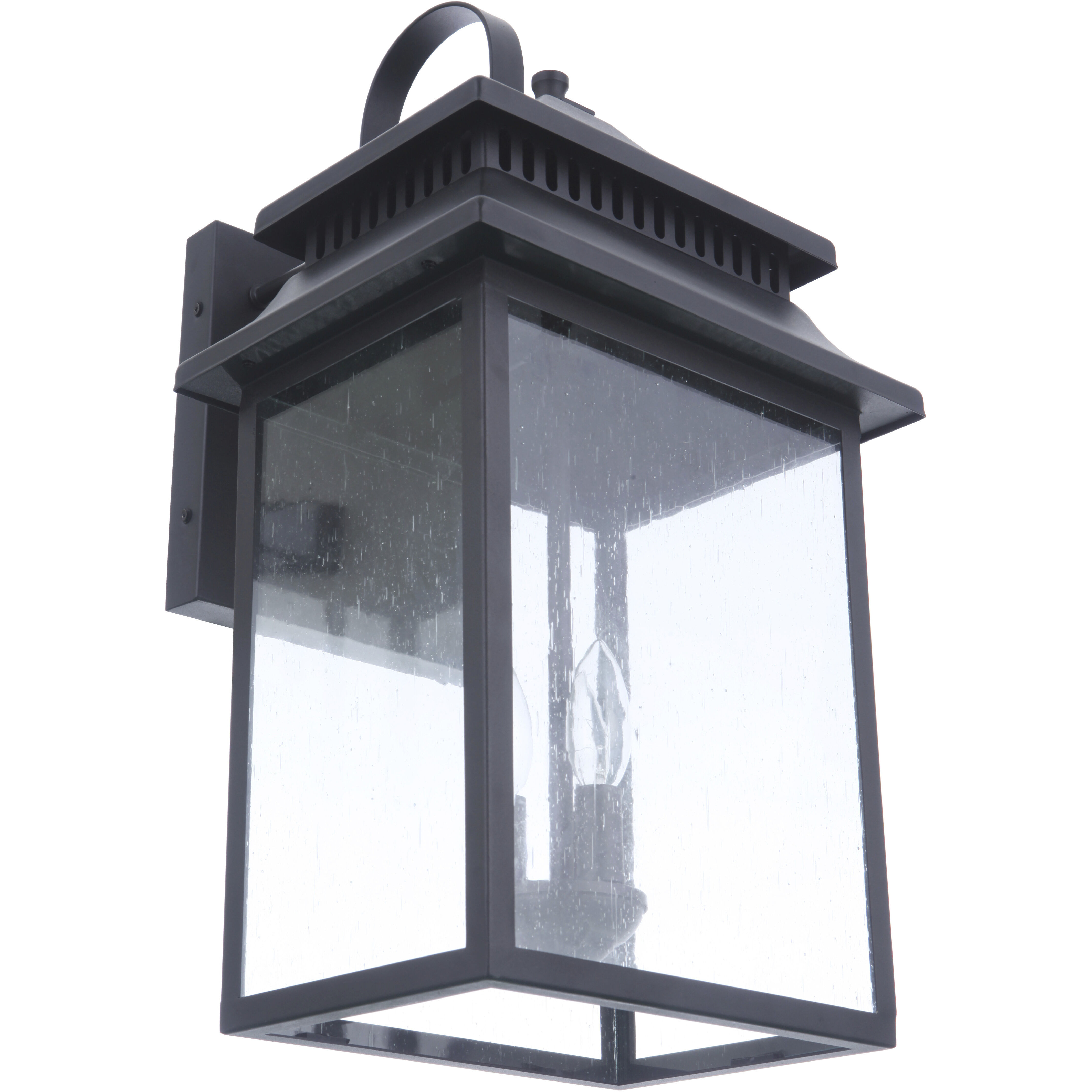 Crossbend 3 Light 24 inch Dark Bronze Gilded Outdoor Wall Lantern