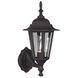 Straight Glass 1 Light 8.00 inch Outdoor Wall Light