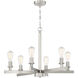 Neighborhood Chicago 6 Light 30 inch Brushed Polished Nickel Chandelier Ceiling Light