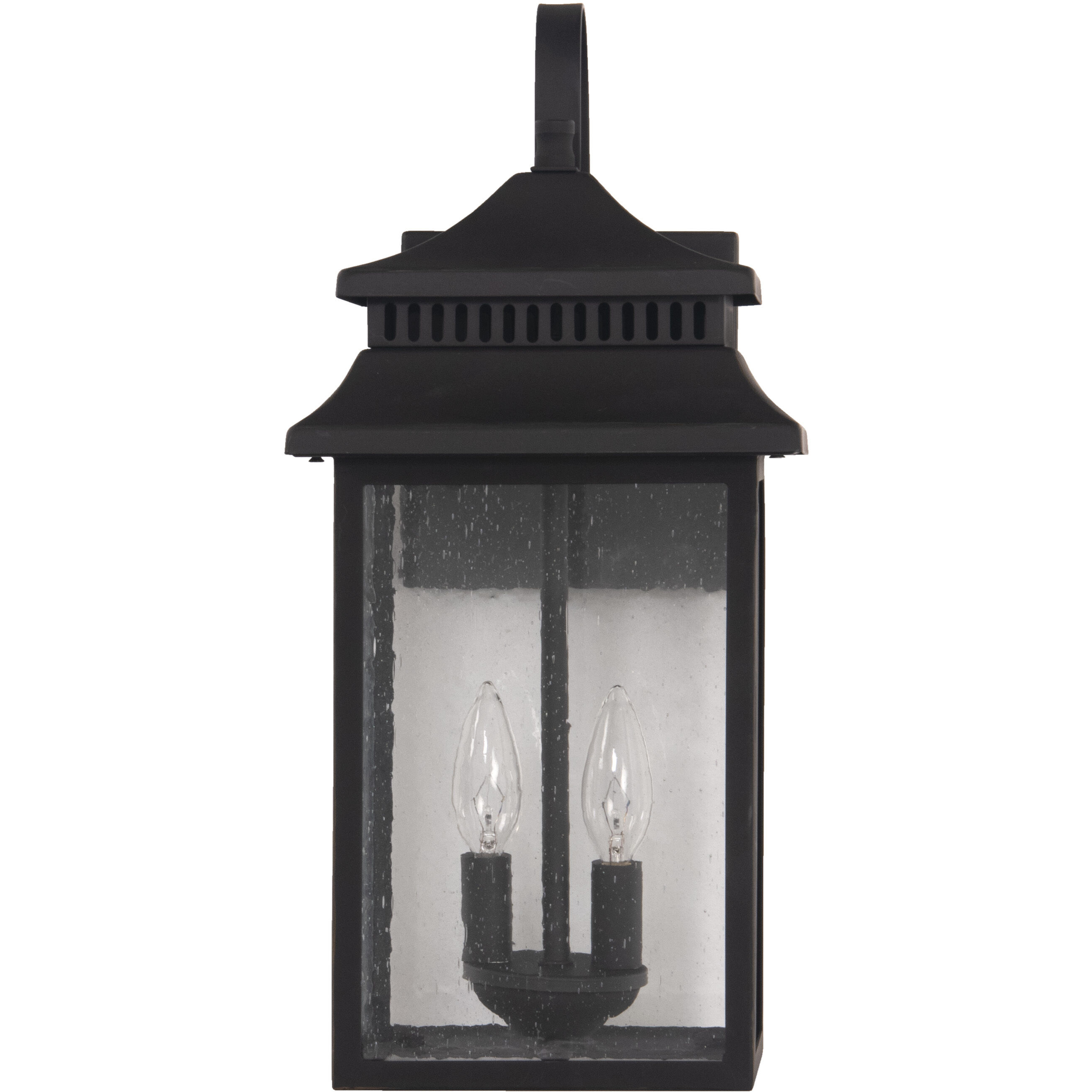 Crossbend 2 Light 19 inch Dark Bronze Gilded Outdoor Wall Mount