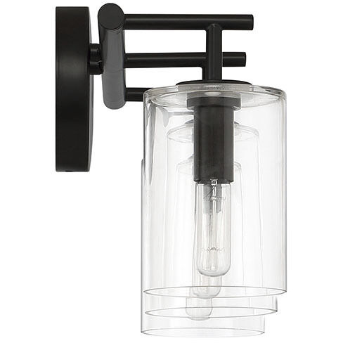 Hailie 3 Light 20 inch Flat Black Vanity Light Wall Light