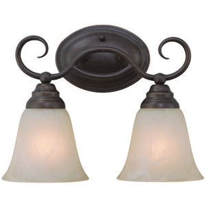 Cordova 2 Light 14 inch Old Bronze Vanity Light Wall Light in Painted Alabaster