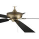 Super Pro 60 inch Satin Brass with Black Walnut/Flat Black Blades Contractor Ceiling Fan