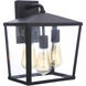 Olsen 3 Light 13 inch Midnight Outdoor Wall Lantern