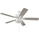 Pro Plus 101 52 inch White with White/Washed Oak Blades Contractor Ceiling Fan