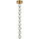 Jackie LED 8.3 inch Satin Brass Pendant Ceiling Light