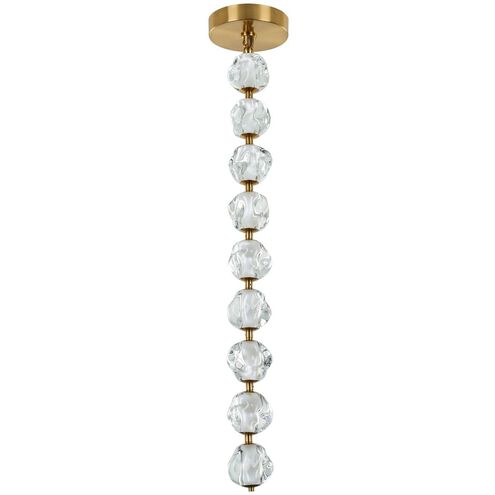 Jackie LED 8.3 inch Satin Brass Pendant Ceiling Light