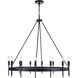 Larrson 14 Light 36 inch Flat Black Chandelier Ceiling Light