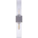 Ridge 2 Light 24 inch Satin Aluminum Outdoor Wall Sconce