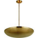 Isabel 5 Light 32 inch Satin Brass Convertible Semi-Flush Ceiling Light