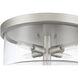 Hailie 4 Light 15 inch Satin Nickel Flushmount Ceiling Light