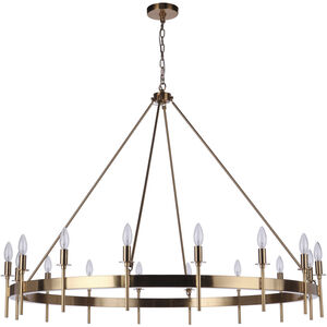 Larrson 16 Light 48 inch Satin Brass Chandelier Ceiling Light