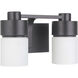 Neighborhood District 2 Light 14 inch Flat Black Vanity Light Wall Light