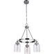Foxwood 3 Light 22 inch Brushed Polished Nickel Chandelier Ceiling Light