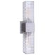 Ridge 2 Light 18 inch Satin Aluminum Outdoor Wall Sconce