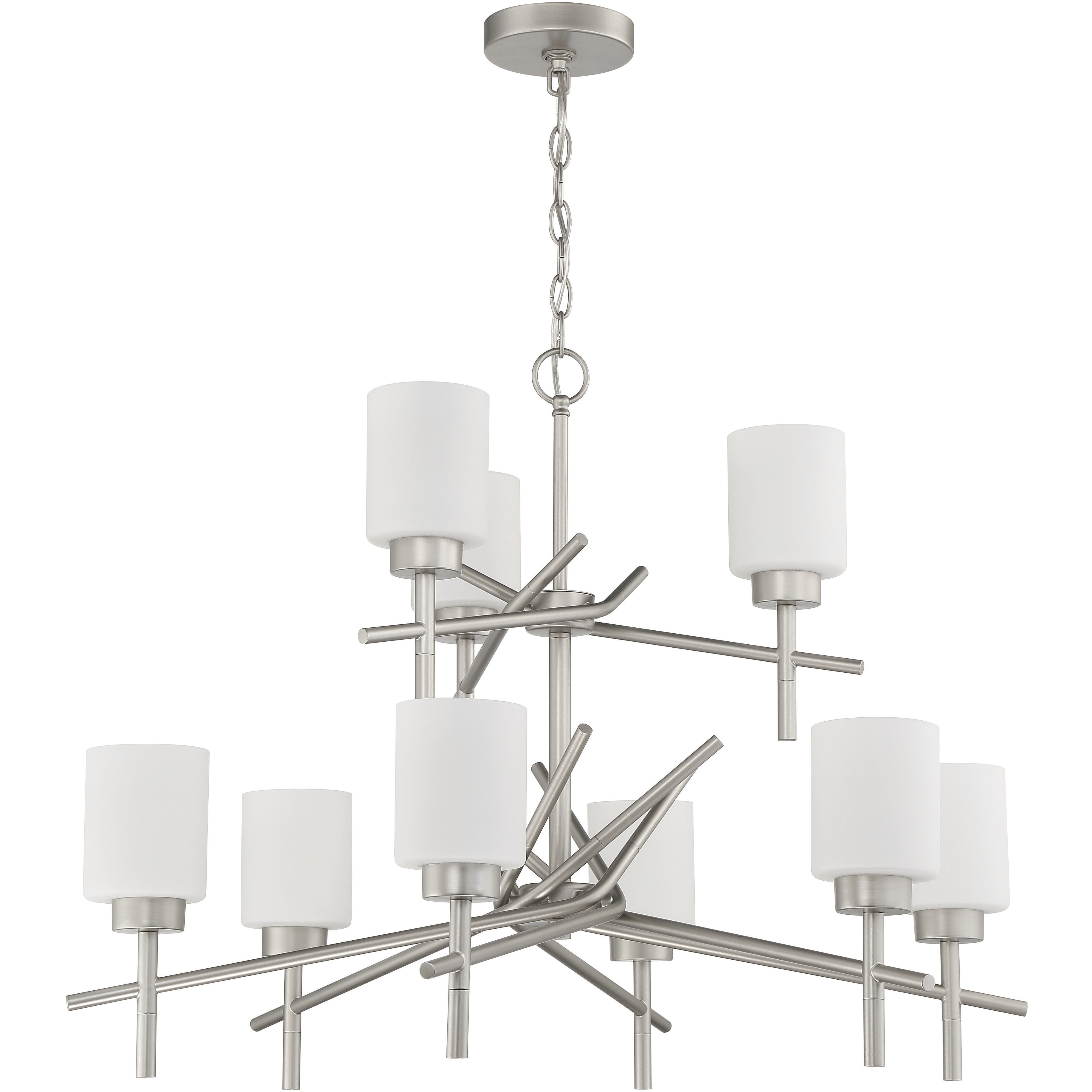 Cadence 9 Light 32 inch Satin Nickel Chandelier Ceiling Light