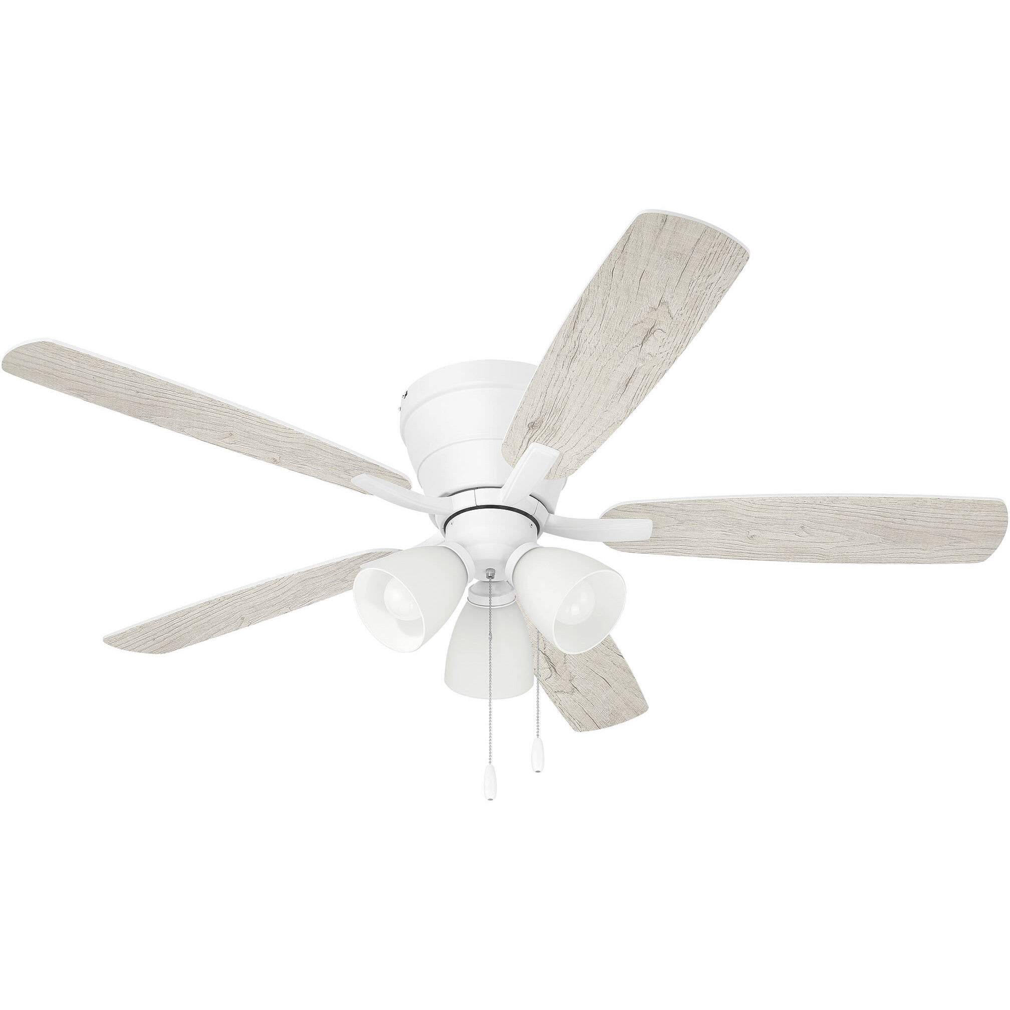 Wheeler 52 inch White with White/Washed Oak Blades Fan