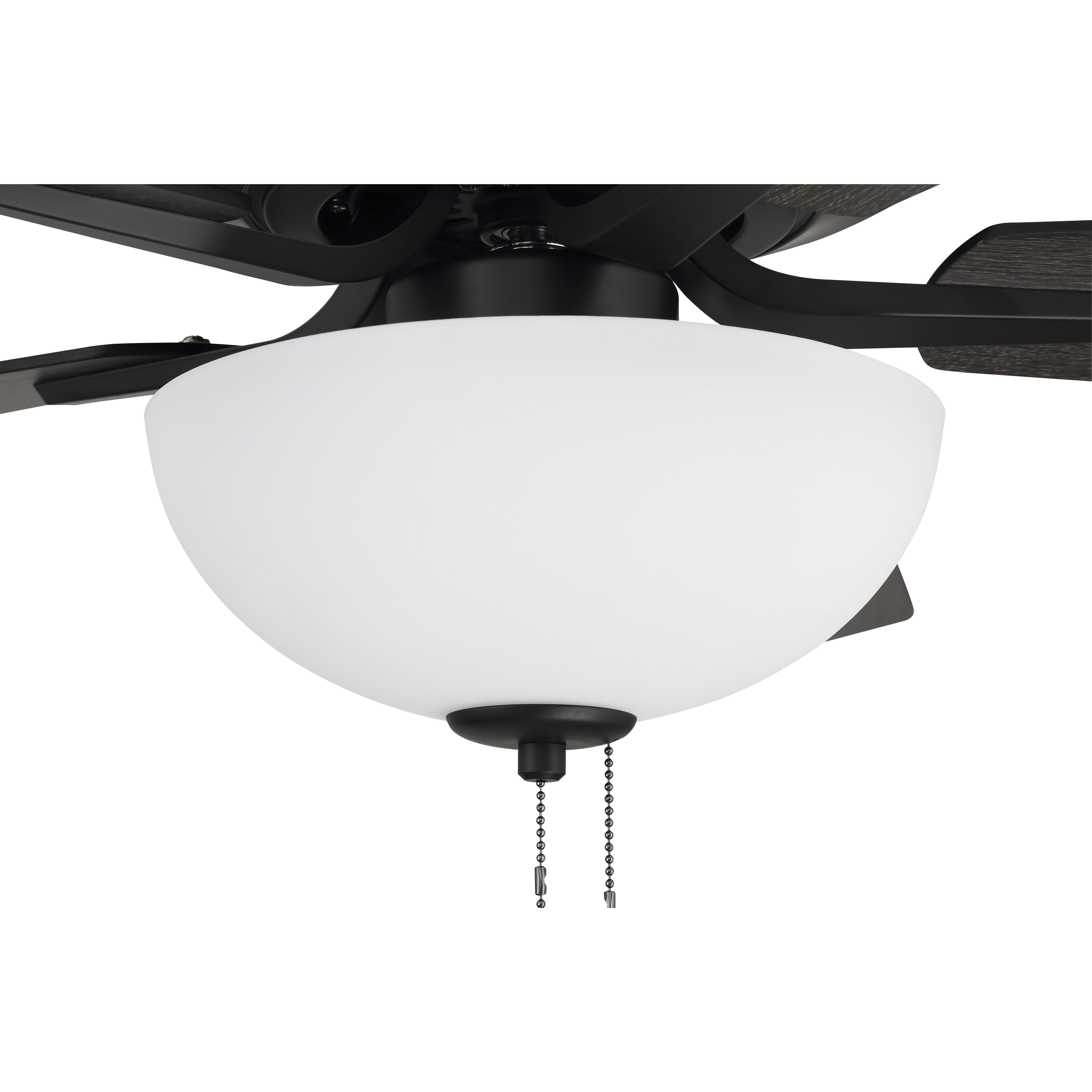 Pro Plus 211 52 inch Flat Black with Flat Black/Grey Wood Blades Contractor Ceiling Fan in Flat Black/Greywood