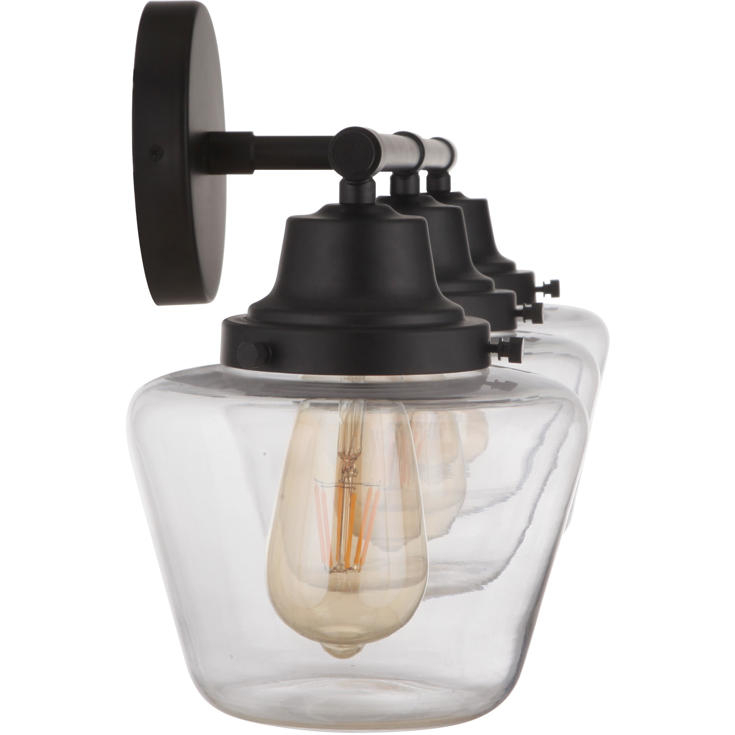 Neighborhood Essex 3 Light 28 inch Flat Black Vanity Light Wall Light, Neighborhood Collection