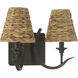 Kokomo 2 Light 14.13 inch Aged Bronze Brushed Wall Sconce Wall Light