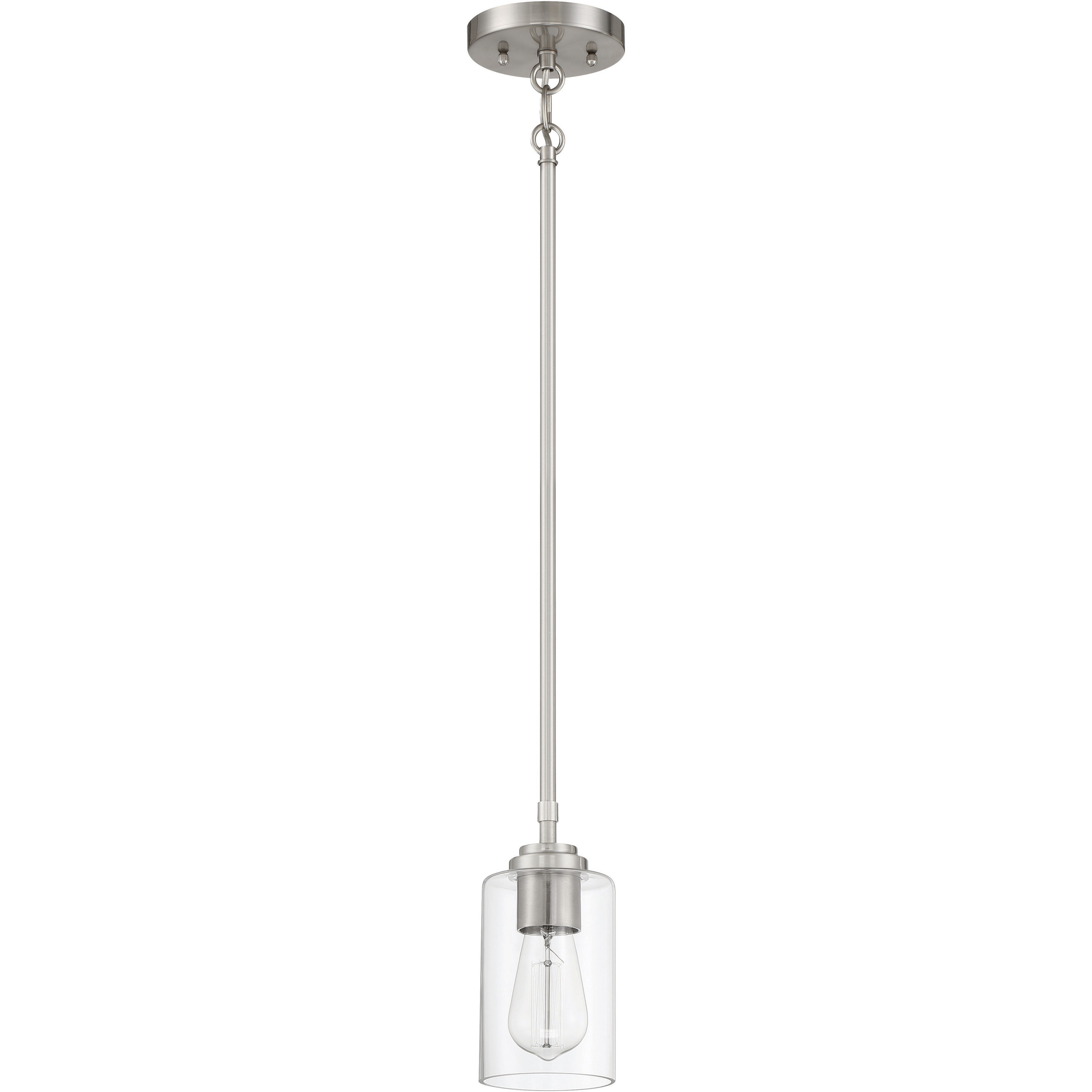 Stowe 1 Light 5 inch Brushed Polished Nickel Mini Pendant Ceiling Light