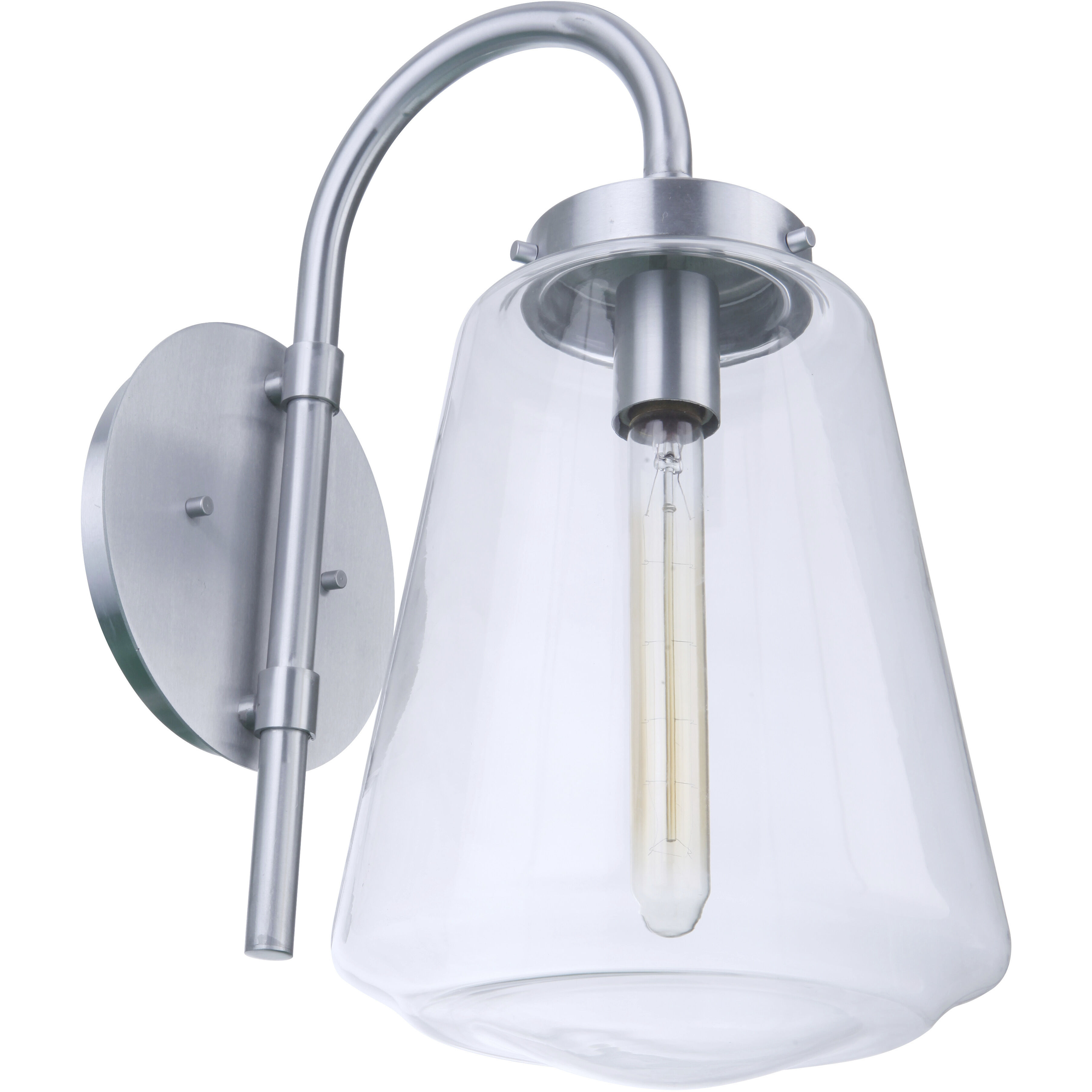 Laclede Outdoor Wall Mount in Satin Aluminum, Large