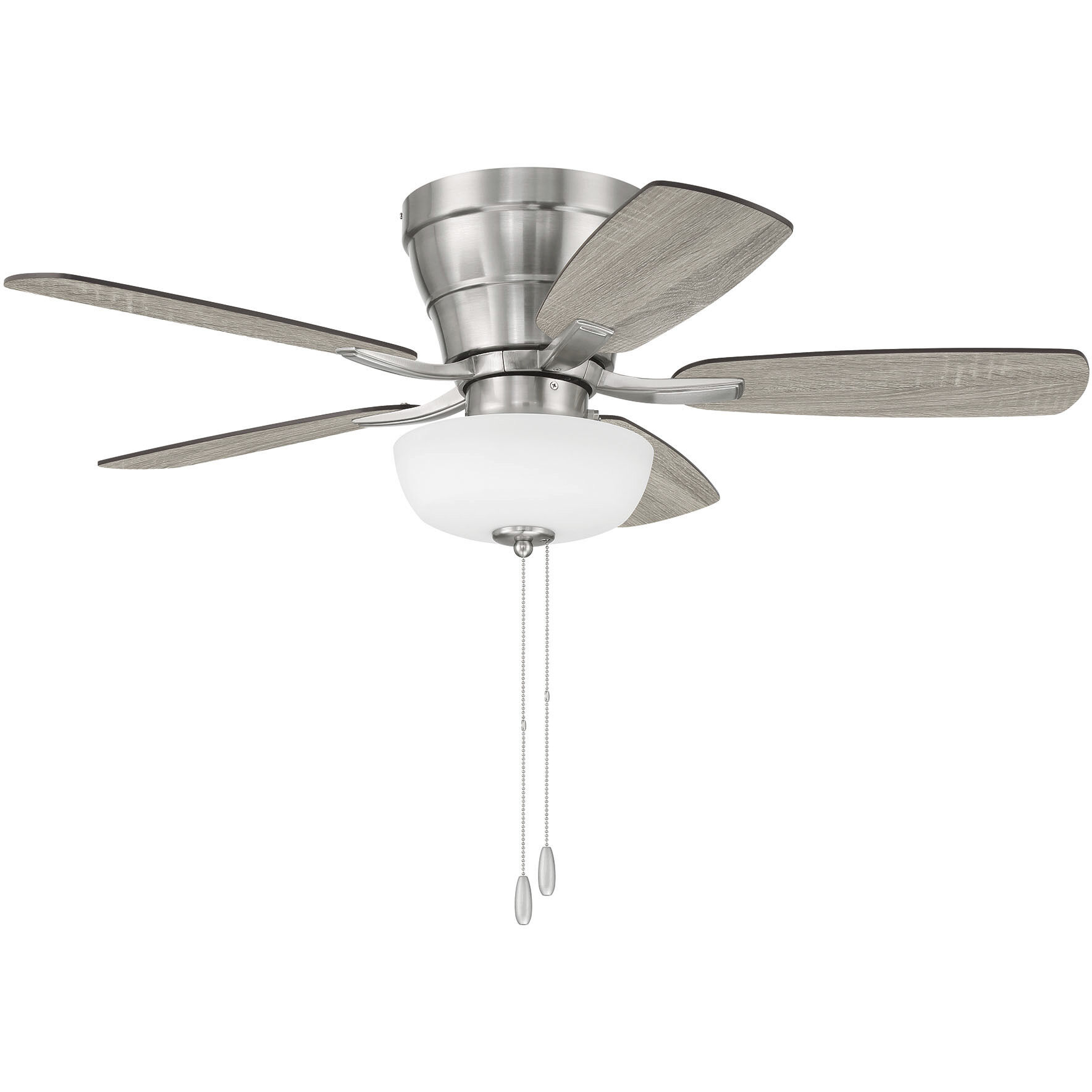 Wheeler 42 inch Brushed Polished Nickel with Driftwood/Walnut Blades Fan