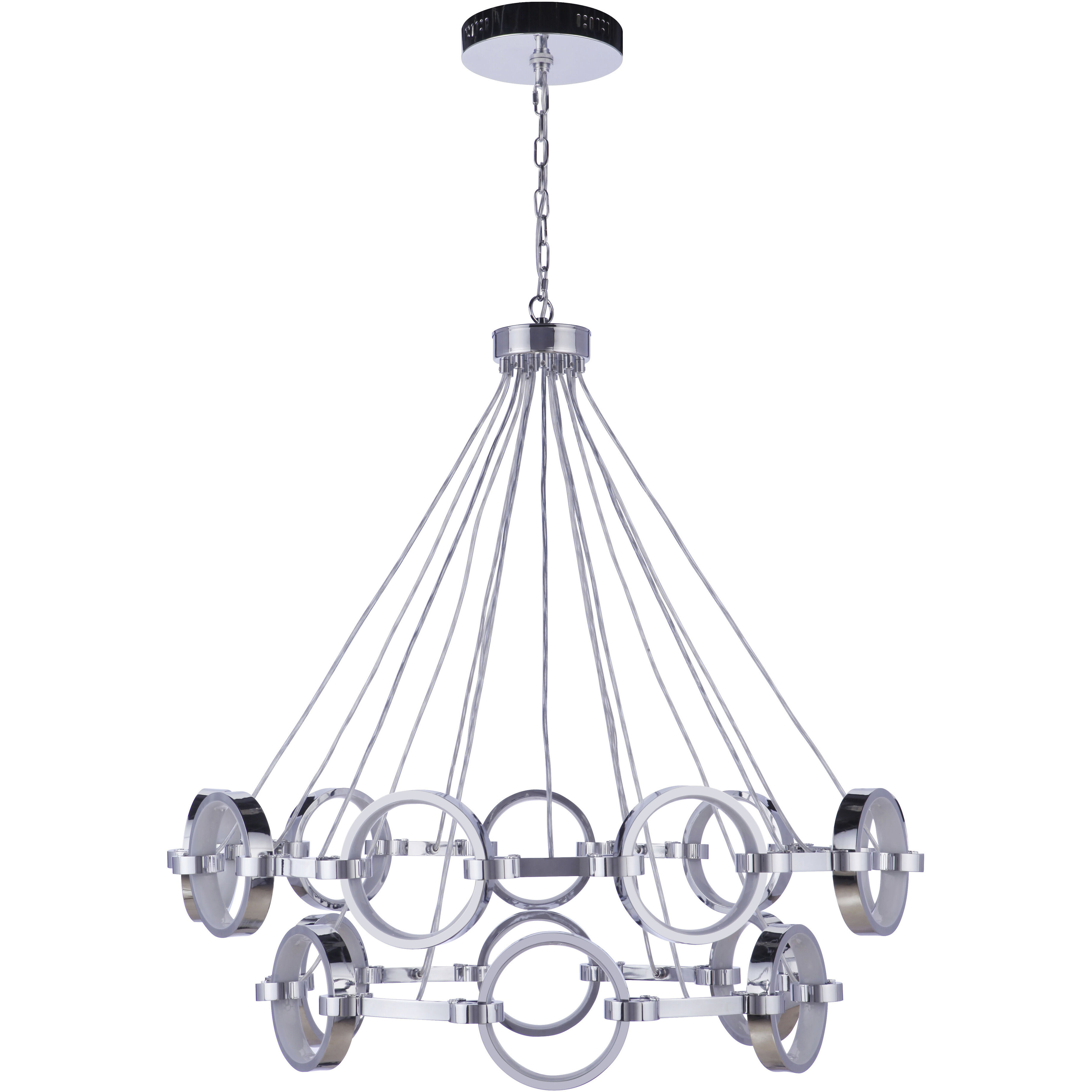 Context LED 36 inch Chrome Chandelier Ceiling Light