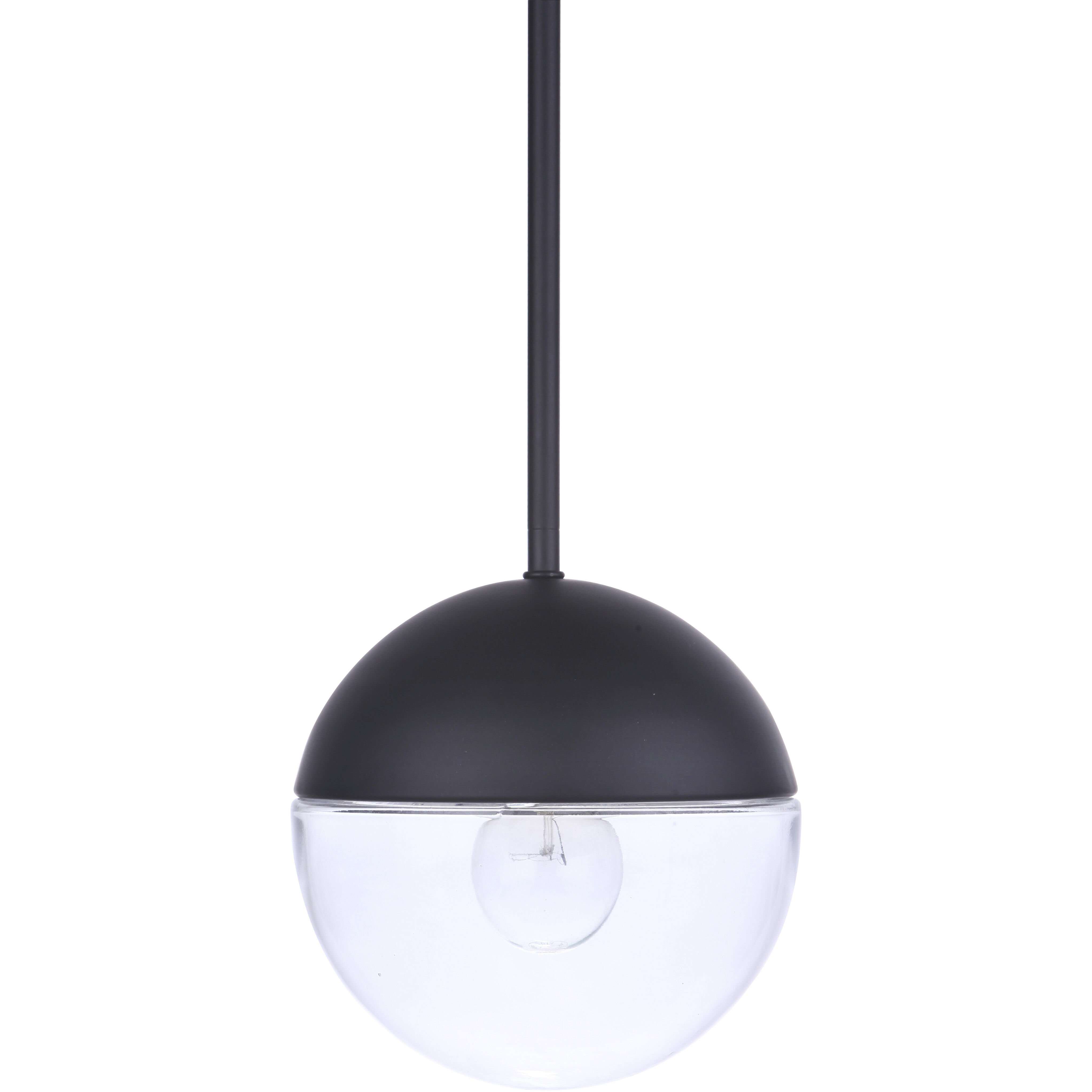 Evie 1 Light 7.5 inch Midnight Outdoor Pendant