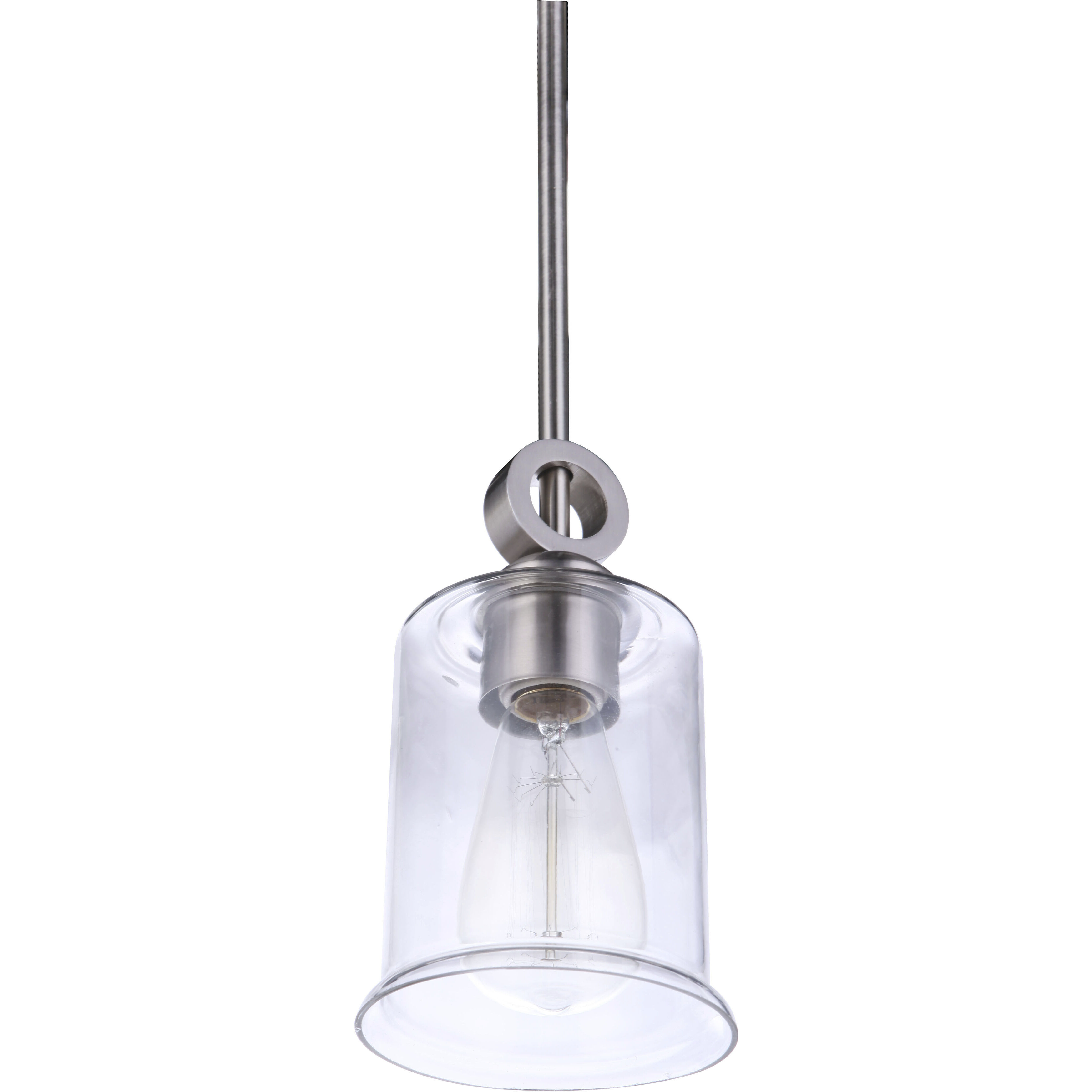 Romero 1 Light 5 inch Brushed Polished Nickel Mini Pendant Ceiling Light