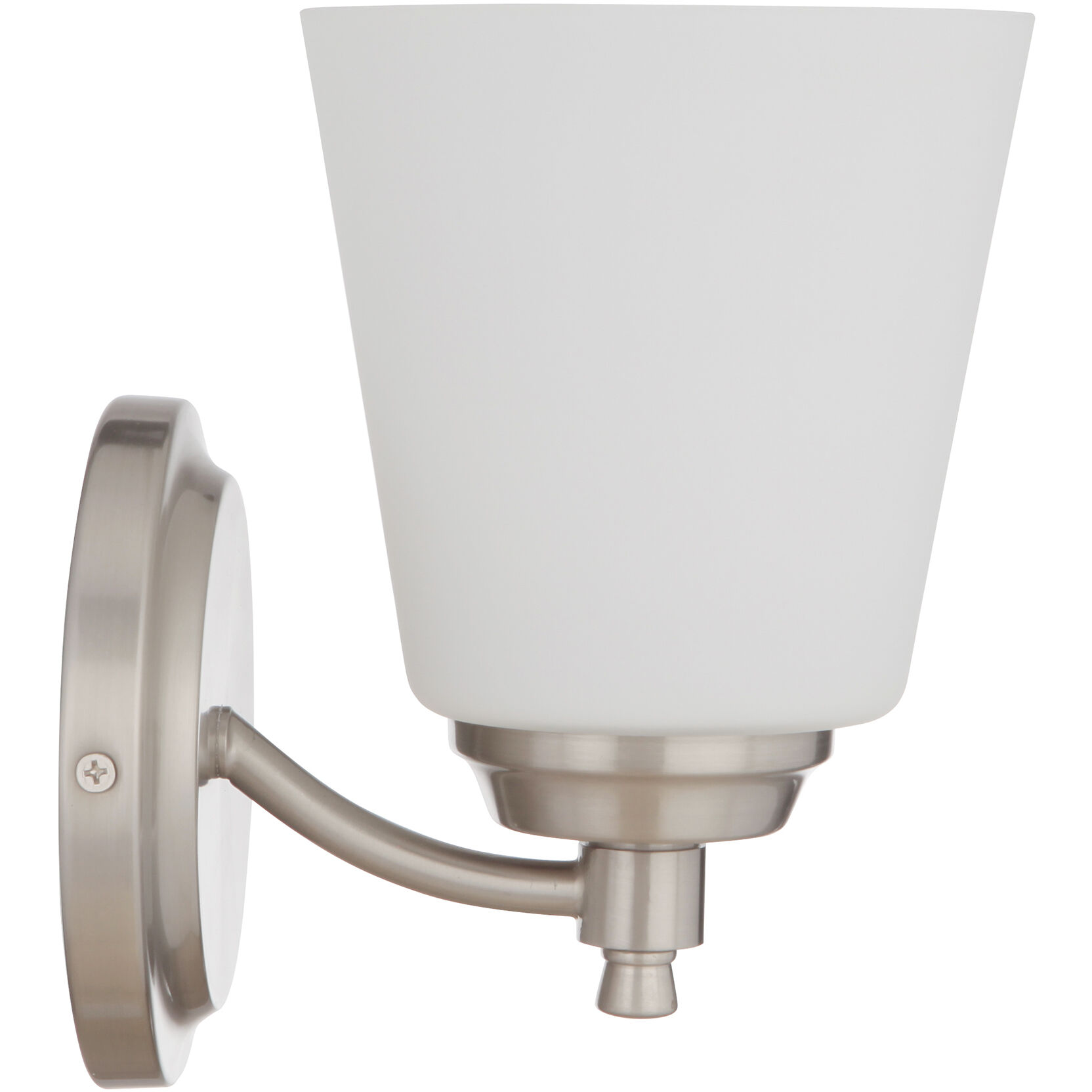 Neighborhood Tyler 1 Light 5.5 inch Brushed Polished Nickel Wall Sconce Wall Light in White Glass, Neighborhood Collection