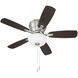 Wheeler 42 inch Brushed Polished Nickel with Driftwood/Walnut Blades Fan