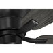 Wheeler 52 inch Flat Black with Flat Black/Greywood Blades Fan
