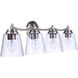 Tyler 4 Light 31 inch Brushed Polished Nickel Vanity Light Wall Light