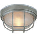 Bulkheads 1 Light 10 inch Stainless Steel Outdoor Flushmount, Large