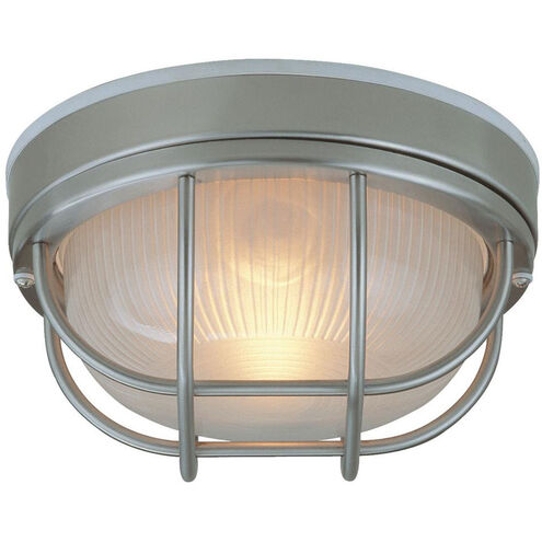 Bulkheads 1 Light 10 inch Stainless Steel Outdoor Flushmount, Large