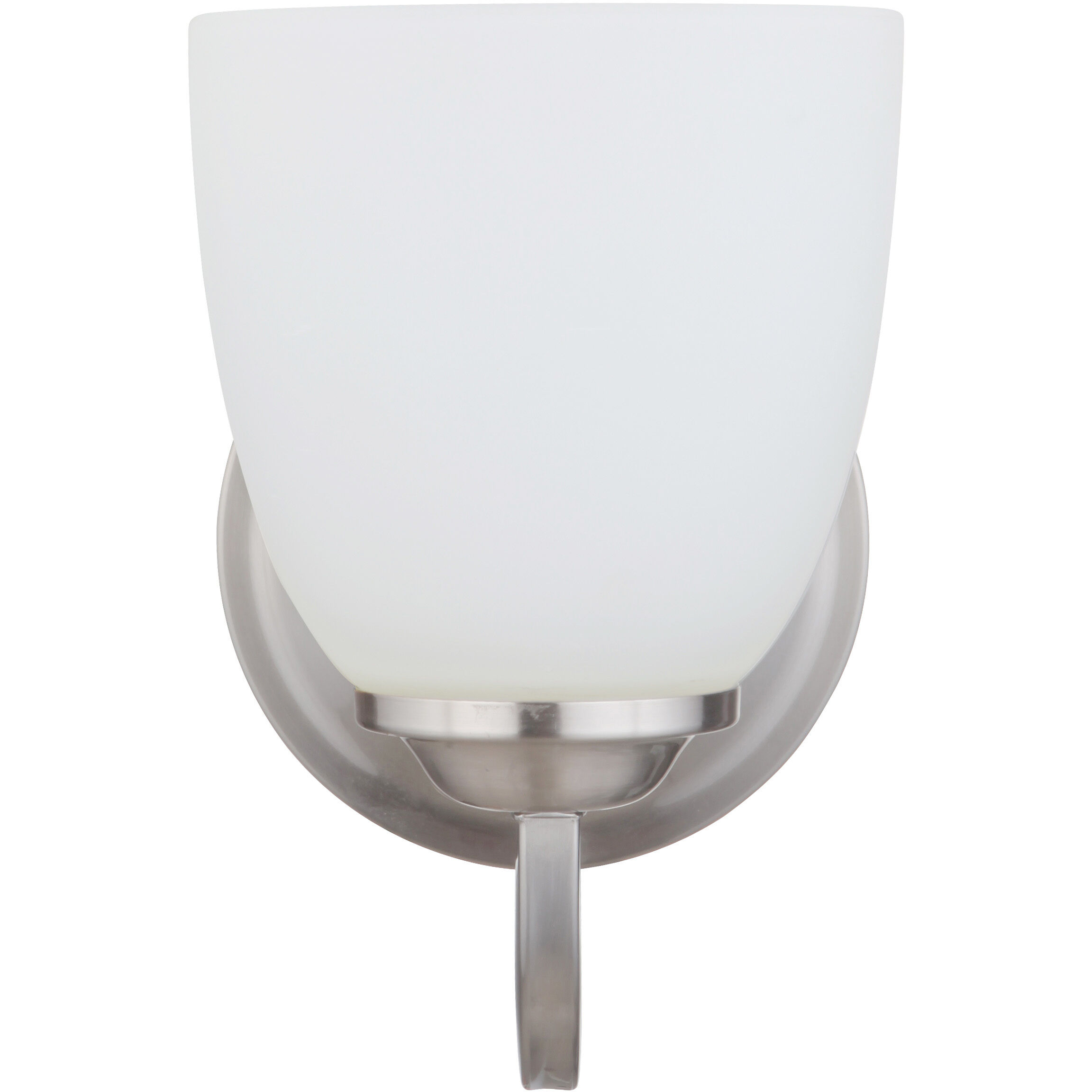 Neighborhood Serene 1 Light 5.63 inch Brushed Polished Nickel Wall Sconce Wall Light in White Glass, Neighborhood Collection